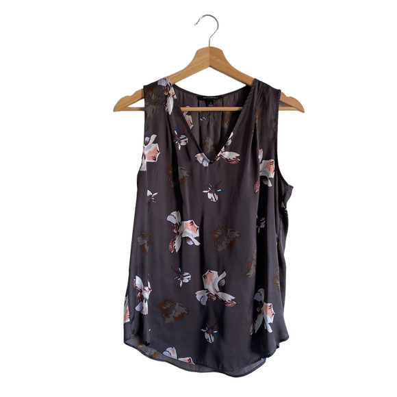 Banana Republic Tops - Banana Republic Gray Floral Tank Top